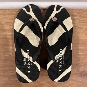 Coach Wedged Flip Flops - Black